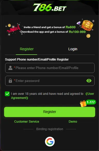 786BET Game login