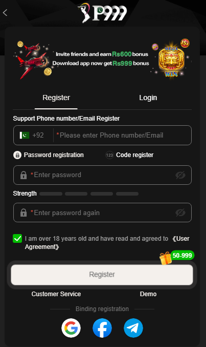 p999 login